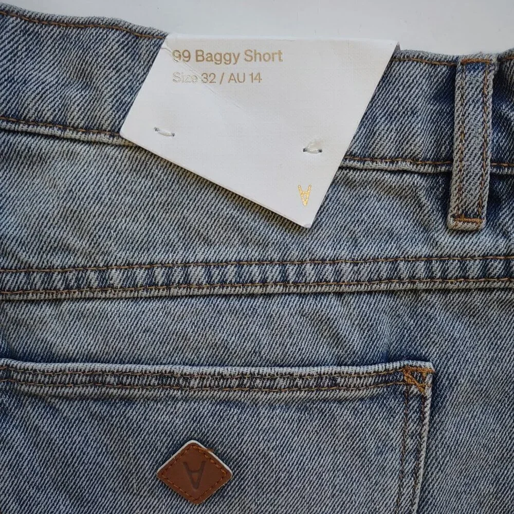 NWT Urban Outfitters Micro Denim Shorts Size 32 Mid-Rise Distressed Indie Beach